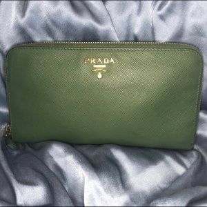 Prada Saffiano Zip-Around Wallet
